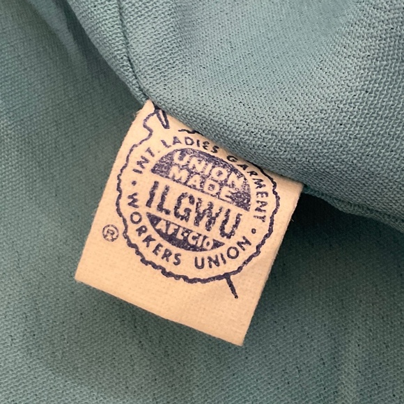 Vintage loomed lambswool suit jacket with mink collar in turquoise - Picture 8 of 14